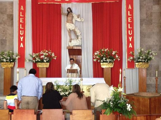 This image represents the last Mass of Jesus Christ. It is celebrated in San Juan de Aragaon Mexico,