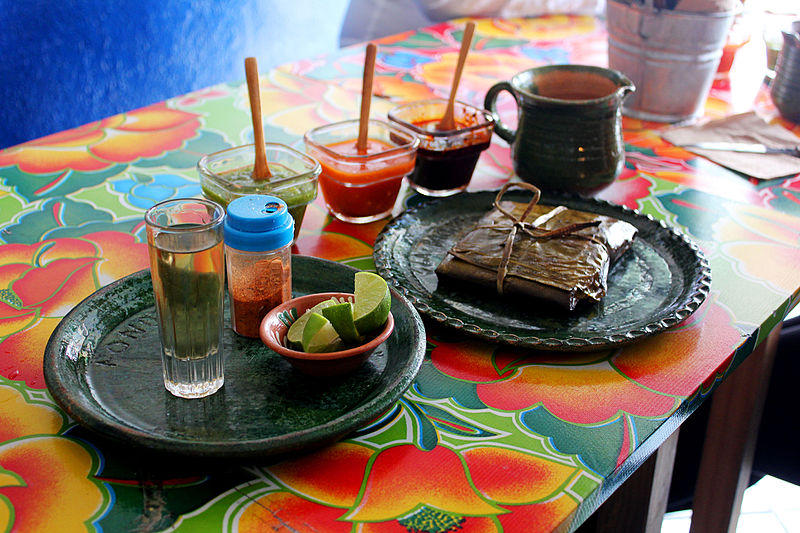 Mezcal and Tamal