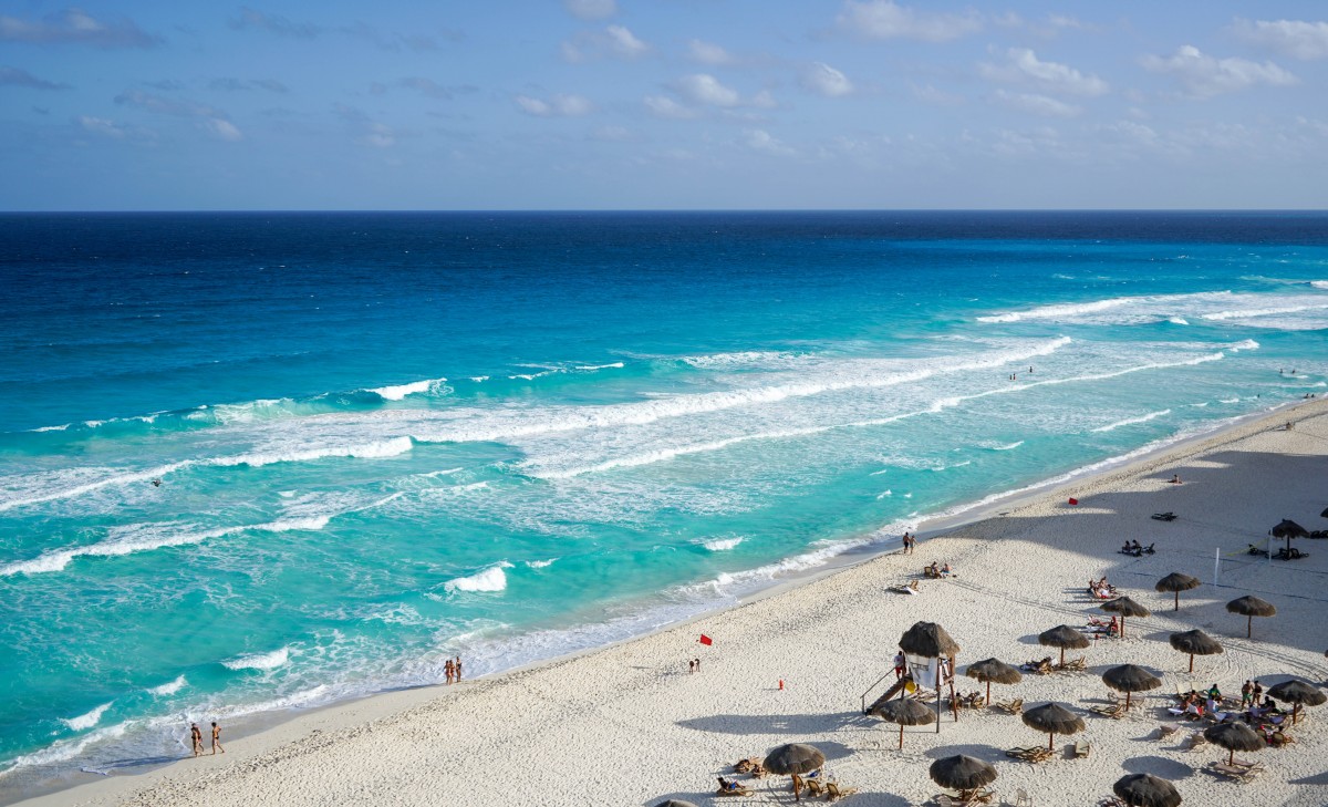 Beach at Cancun, Mexico
