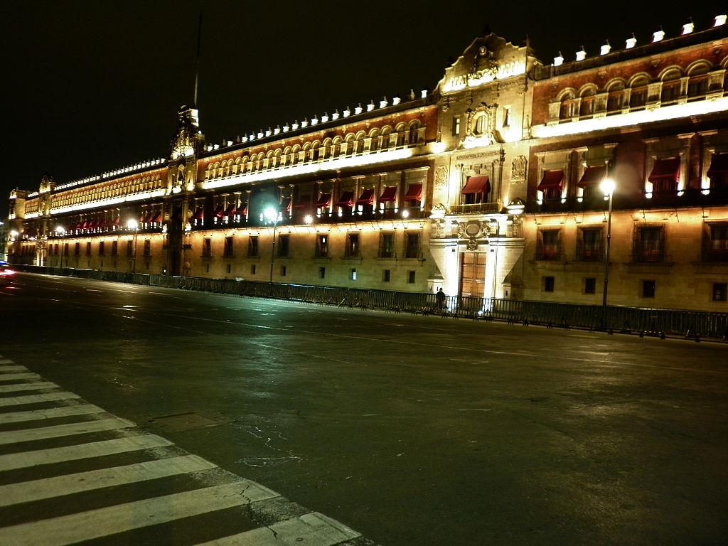 National palace at night