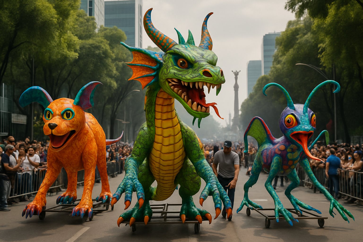 giant alebrijes Reforma parade